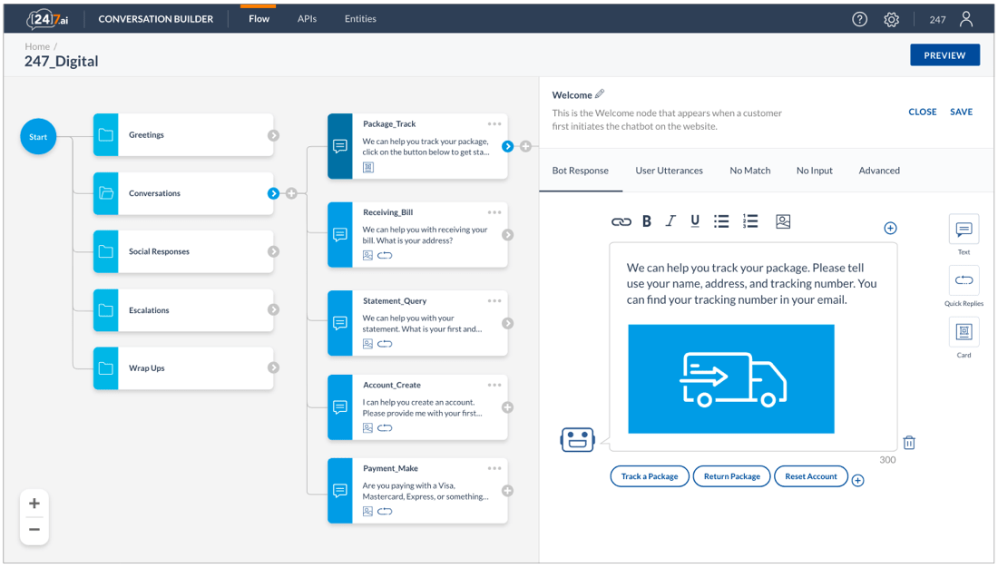 Chatbot response editor